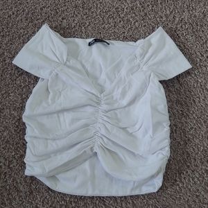 Zara white crop top.